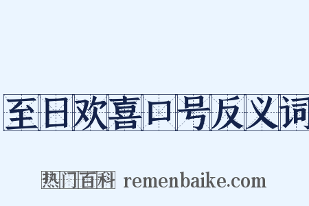 至日欢喜口号反义词是什么意思的图片